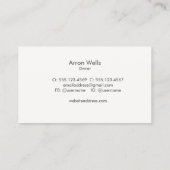 Betreuer für persönliche Betreuung Visitenkarte (Rückseite)