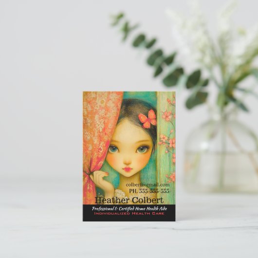 Betreuer hier, um abhängigen Mitgefühl zu helfen Visitenkarte (Stehend Vorderseite)