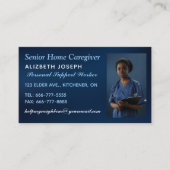 Betreuer Hilfe Assistenz Foto QR Code Visitenkarte (Vorderseite)