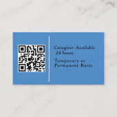 Betreuer Hilfe Assistenz Foto QR Code Visitenkarte (Rückseite)