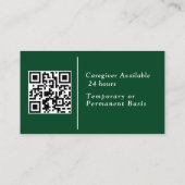 Betreuer Hilfe Assistenz Foto QR Code Visitenkarte (Rückseite)