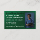 Betreuer Hilfe Assistenz Foto QR Code Visitenkarte (Vorderseite)