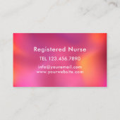 Betreuer Moderne Rose Gold Medical Pink Lila Visitenkarte (Rückseite)