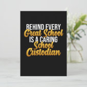 Betreuer SchulleiterIn Janitor Appreciati Dankeskarte (Stehend Vorderseite)