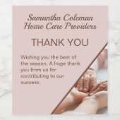 Betreuer Zuhause Care Werbeunternehmen Weinetikett (Einzelnes Label)