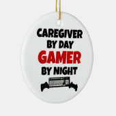 Betreuung durch Day Gamer by Night Keramik Ornament (Rechts)