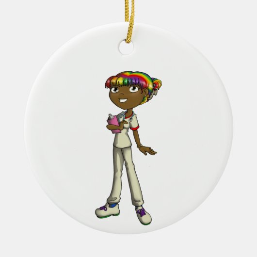 Betreuung Keramik Ornament (Vorne)