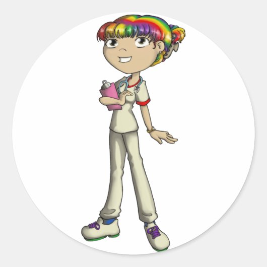 Betreuung Runder Aufkleber (Vorderseite)