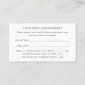 Betreuung von Hunden nächste Visitenkarte (Rückseite)