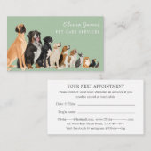 Betreuung von Hunden nächste Visitenkarte (Vorne/Hinten)