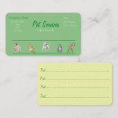 Betreuung von Hunden und Haustieren Terminkarte (Vorne/Hinten)