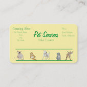 Betreuung von Hunden und Haustieren Terminkarte (Vorderseite)