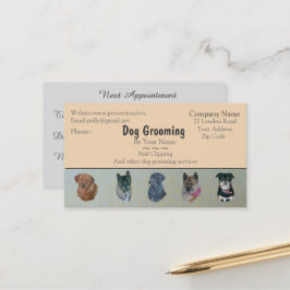 Betreuung von Hunden und Haustieren Terminkarte