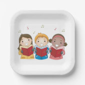 Betreuung von Kindern Pappteller (Vorderseite)