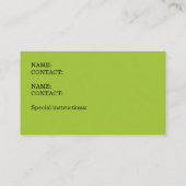 Betreuung von Notrufnummern für mein Haustier Telefonnummerkarte (Rückseite)