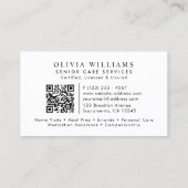 Betreuung von Senioren Visitenkarte (Rückseite)