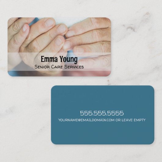 Betreuungsperson Visitenkarte (Vorne/Hinten)