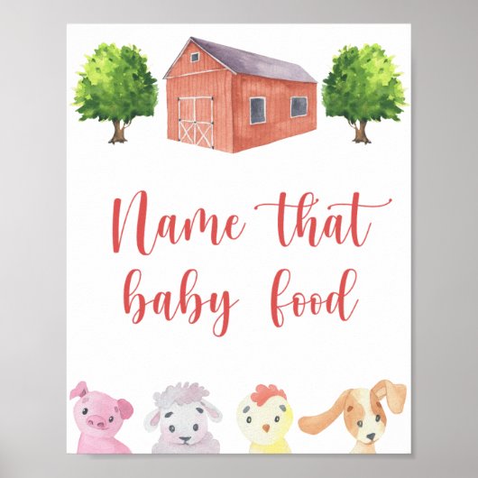 Betrieb - Bezeichnung der Babynahrung Poster (Vorne)