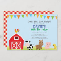 Betrieb Birthday Einladung Land Barnyard Party