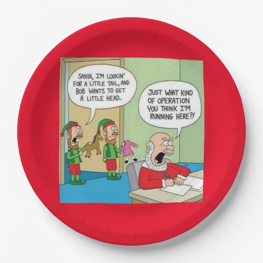 Betrieb des Santa Workshop Pappteller (Vorderseite)