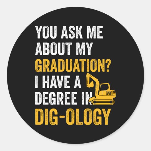 Betrieb eines Hochspannungsbaggers Runder Aufkleber (Vorderseite)