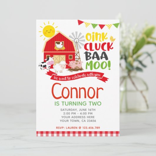 Betrieb Einladung zum Geburtstag, Barnyard Party (Stehend Vorderseite)