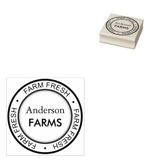 Betrieb Fresh Family Name Farm Gummistempel (Stempel)