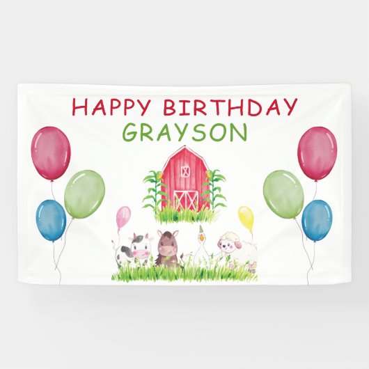 Betrieb Geburtstag Personalisiert Banner (Horizontal)