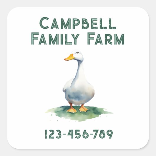 Betrieb Quadratischer Aufkleber (Vorderseite)