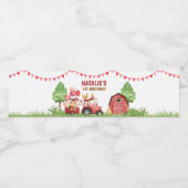 Betrieb, Stalltiere, Barnyard, Ranch Wasserflaschenetikett (Einzelnes Label)