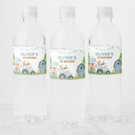 Betrieb, Stalltiere, Barnyard, Ranch Water Bottle  Wasserflaschenetikett