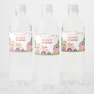 Betrieb, Stalltiere, Barnyard, Ranch Water Bottle  Wasserflaschenetikett