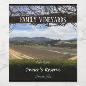 Betrieb zu Glas Weinetikett (Einzelnes Label)