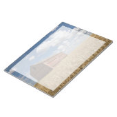 Betriebe | Alte rote Scheune im Weizenfeld Notizblock (angewinkelt)