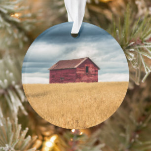 Betriebe   Alte rote Scheune Ornament