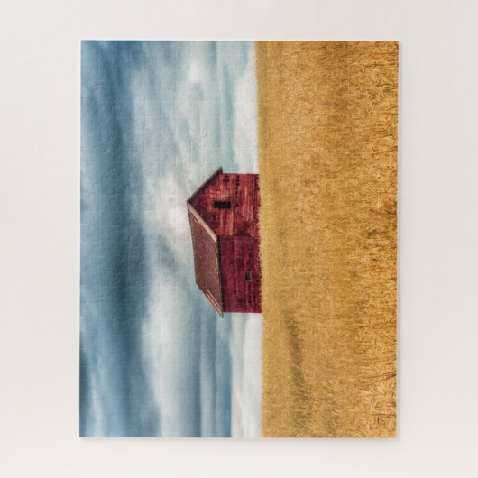 Betriebe | Alte rote Scheune Puzzle (Vertikal)