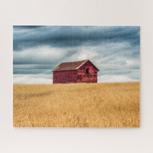 Betriebe | Alte rote Scheune Puzzle (Horizontal)