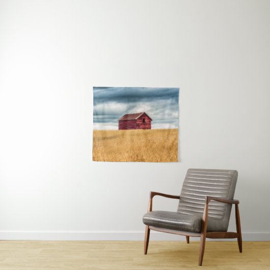Betriebe | Alte rote Scheune Wandteppich (Beispiel (Horizontal))