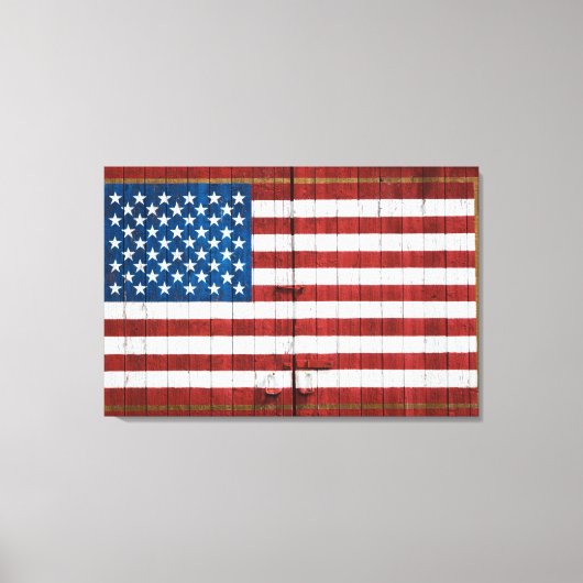 Betriebe | American Flag Stall Mural Leinwanddruck (Vorderseite)