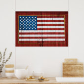 Betriebe | American Flag Stall Mural Poster (Küche)