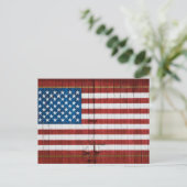 Betriebe | American Flag Stall Mural Postkarte (Stehend Vorderseite)