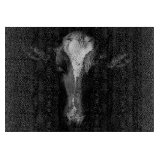 Betriebe | B&W Kuhkuh Kopf Shot Schneidebrett (Vorderseite)