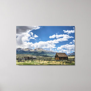 Betriebe Bauernhof Unterhalb des Colorado Leinwanddruck