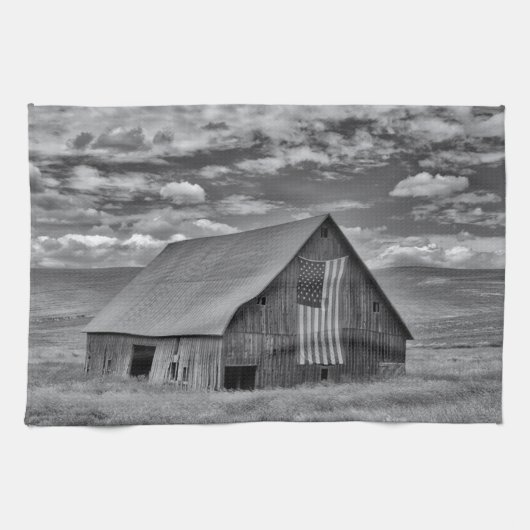 Betriebe | BW American Flag Stall Scene Geschirrtuch (Horizontal)