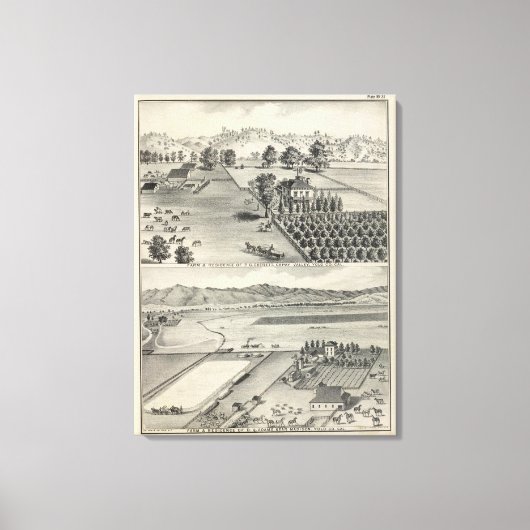 Betriebe, Capay Valley, Madison Leinwanddruck (Vorderseite)