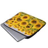 Betriebe | Ein Sonnenblumenfeld Laptopschutzhülle (Vorne Knopf)