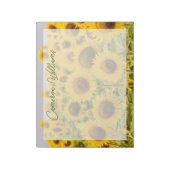Betriebe | Ein Sonnenblumenfeld Notizblock (Rotiert)