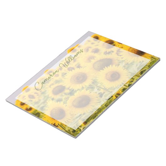 Betriebe | Ein Sonnenblumenfeld Notizblock (angewinkelt)