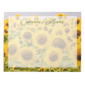 Betriebe | Ein Sonnenblumenfeld Notizblock (Vorderseite)