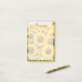 Betriebe | Ein Sonnenblumenfeld Post-it Klebezettel (Auf Schreibtisch)